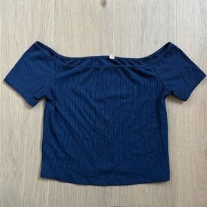 PacSun Basics Royal Blue Crop Top